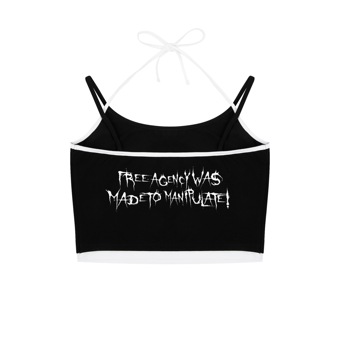 Contrast Binding Halter Tank Top