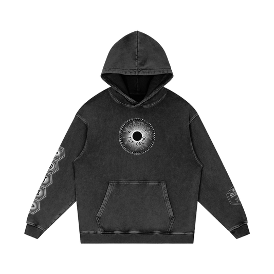 Snow Washed Loose Cotton Hoodie