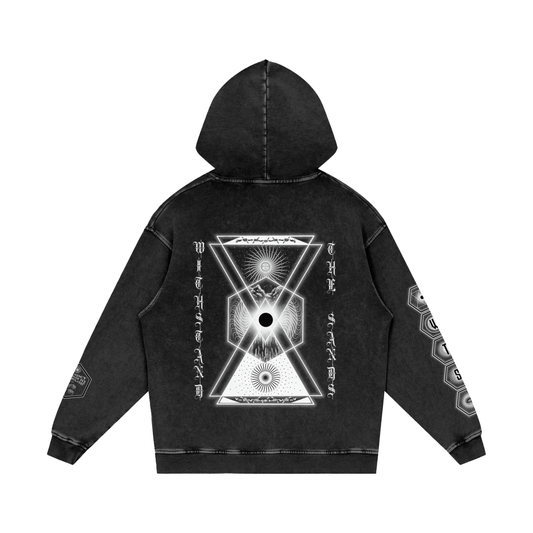 Snow Washed Loose Cotton Hoodie