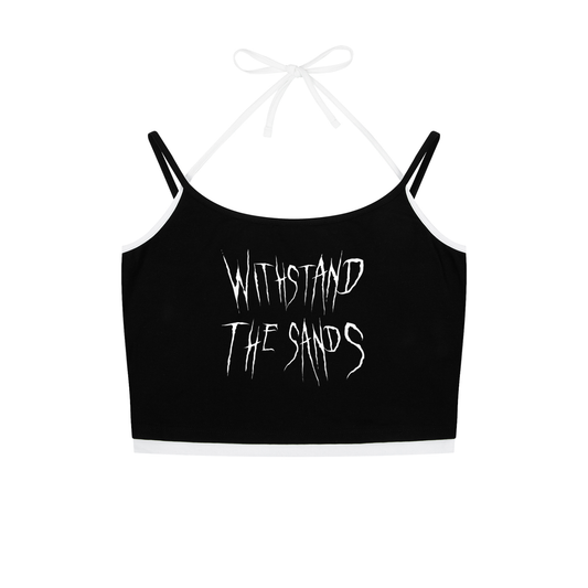 Contrast Binding Halter Tank Top