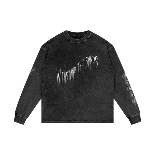 Acid Wash Oversize Long Sleeve T-Shirt