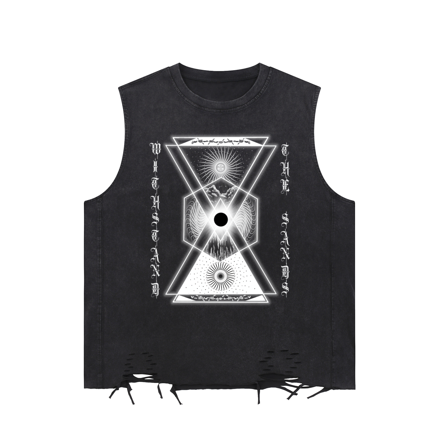 Snow Washed Raw-Hem Tank Top