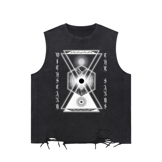 Snow Washed Raw-Hem Tank Top