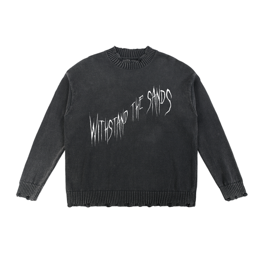 Vintage Washed Hand-Frayed Sweater