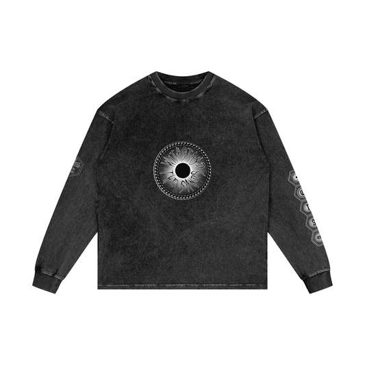 Acid Wash Oversize Long Sleeve T-Shirt