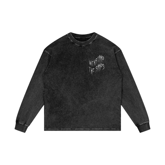 Acid Wash Oversize Long Sleeve T-Shirt